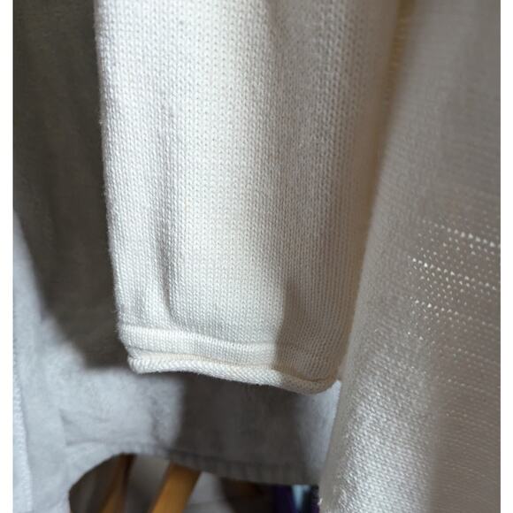 89th and  Madison open Cardigan SzMBust 40"Cream color multi Texture - Picture 3 of 9